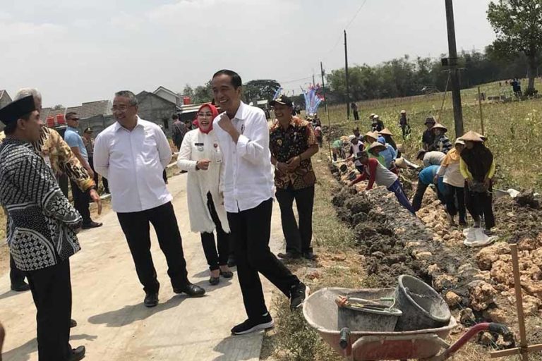 Jokowi Tinjau Pelaksanaan Dana Desa di Desa Tambirejo