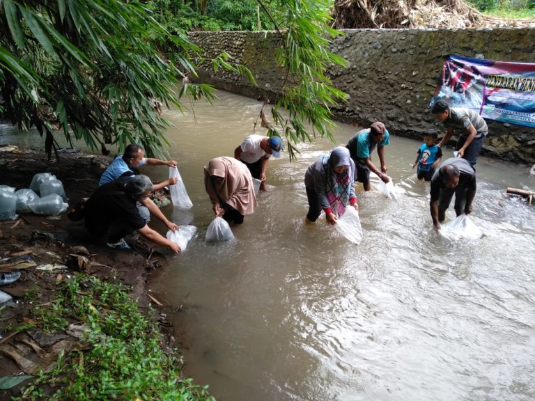 Tebar 8.000 Bibit Ikan di Sungai Gringsing, Berharap Konsumsi Gizi Masyarakat Terpenuhi