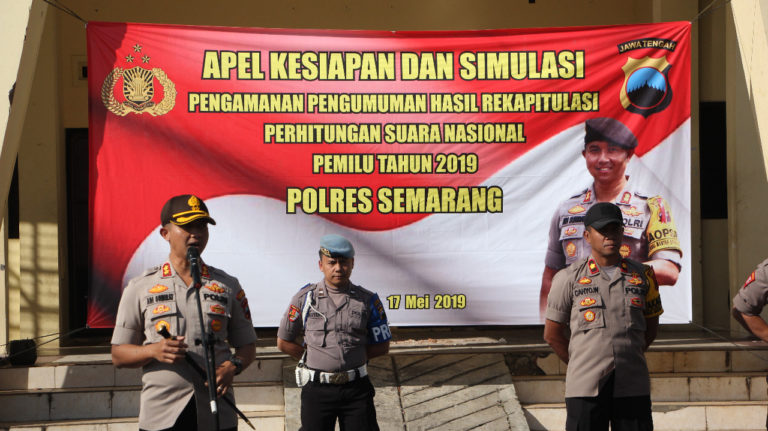 Polres Semarang Siap Amankan Pengumuman Rekapitulasi Nasional Pemilu