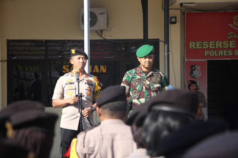 Kapolres dan Dandim Imbau Anggota Kompak Amankan Hasil Pemilu