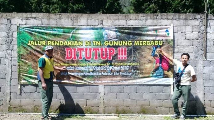 merbabu ditutup