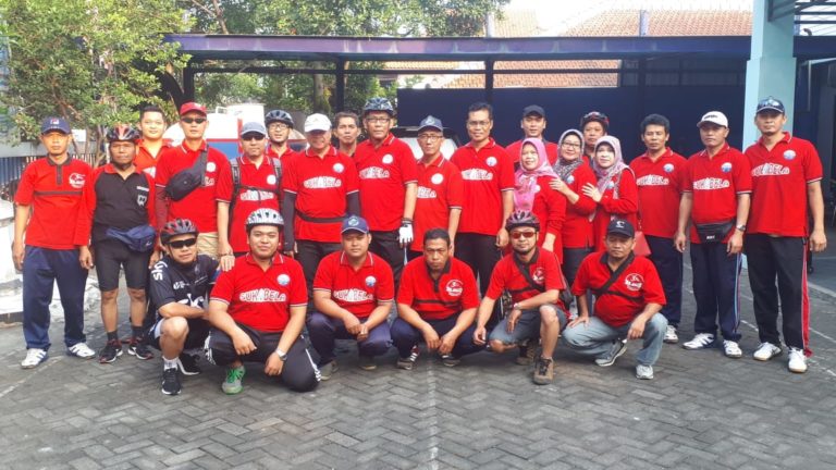 Gelorakan Semangat Kemerdekaan RI, Pejuang Air PDAM Giat Bersepeda Bersama