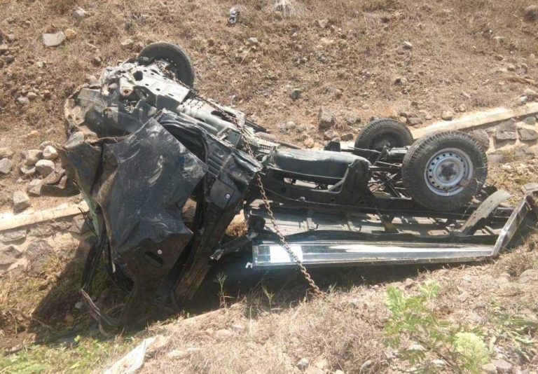 Pick Up Masuk Parit di Tol KM 466 Jalur B, Sopir Tewas di Lokasi