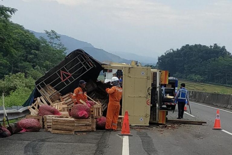 Truk Cabai Tabrak Tronton di Tol Salatiga-Bawen, Sopir Tewas Terjepit Kabin Truk Cabai Tabrak Tronton di Tol Salatiga-Bawen, Sopir Tewas Terjepit Kabin