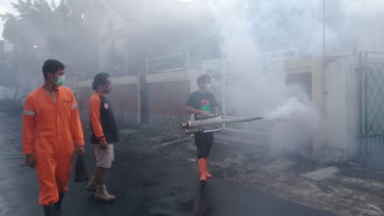 Enam Warga Sebantengan Ungaran Terserang Chikungunya, Baguna Bantu Fogging Lingkungan