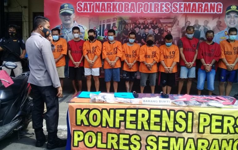 11 Hari Operasi Antik Candi, Polres Semarang Tangkap 11 Tersangka Narkoba