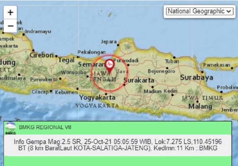 Gempa Berkekuatan 2.5 SR Pagi Ini Kembali Guncang Ambarawa