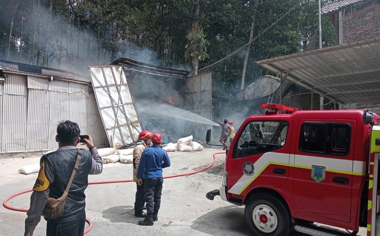 Diduga Konsleting Mesin Produksi, Api Cepat Membakar Pabrik Limbah Gergaji di Jambu Diduga Konsleting Mesin Produksi, Api Cepat Membakar Pabrik Limbah Gergaji di Jambu