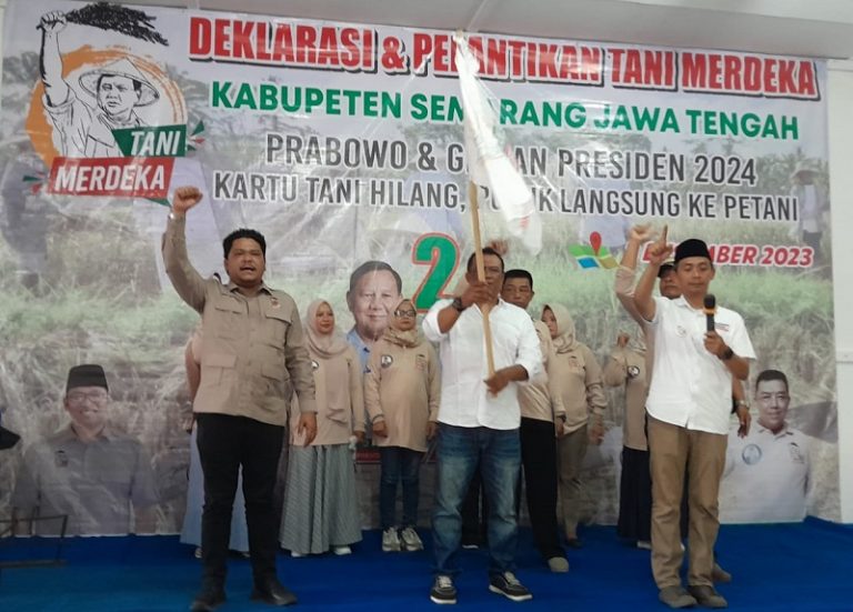Relawan Tani Merdeka Kabupaten Semarang Deklarasi Menangkan Prabowo-Gibran
