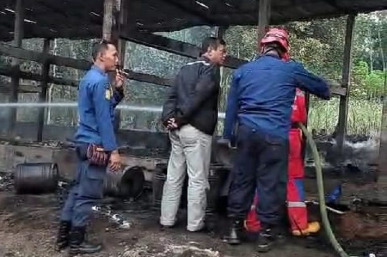 Dipicu Percikan Api Blower, Kandang Warga Kalongan Berisi 11.000 Anak Ayam Ludes Terbakar